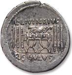 Romeinse Republiek. L. Livineius Regulus, 42 v.Chr.., Postzegels en Munten