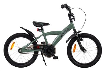 2Cycle Biker Kinderfiets - 18 inch - Groen