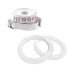 Mini houten gymringen met witte straps in wit – Perfect v., Ophalen of Verzenden, Nieuw