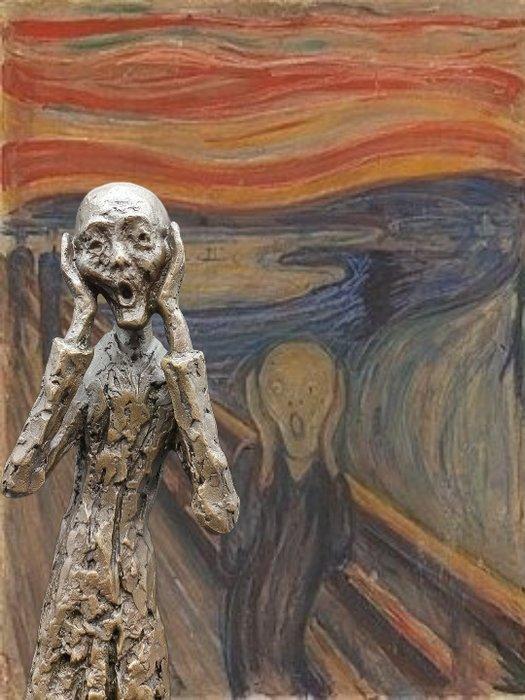 Edvard Munch (1863-1944) (after) - Beeld, The Scream - 38 cm, Antiek en Kunst, Kunst | Designobjecten