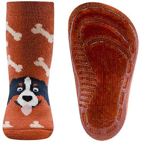 Antislipsok Ewers - Bruin/Noga met Berner Sennen Hond en Bot, Kinderen en Baby's, Babykleding | Schoentjes en Sokjes, Nieuw, Ophalen of Verzenden