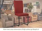 Leren eetkamerstoel Dry - Hermes Red (rood) - Sledepoot, Huis en Inrichting, Nieuw, Leer, Ophalen of Verzenden, Rood