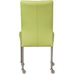 Leren eetkamerstoel Comfort met wieltjes - Toledo Lime, Huis en Inrichting, Stoelen, Nieuw, Leer, Ophalen of Verzenden, Eén