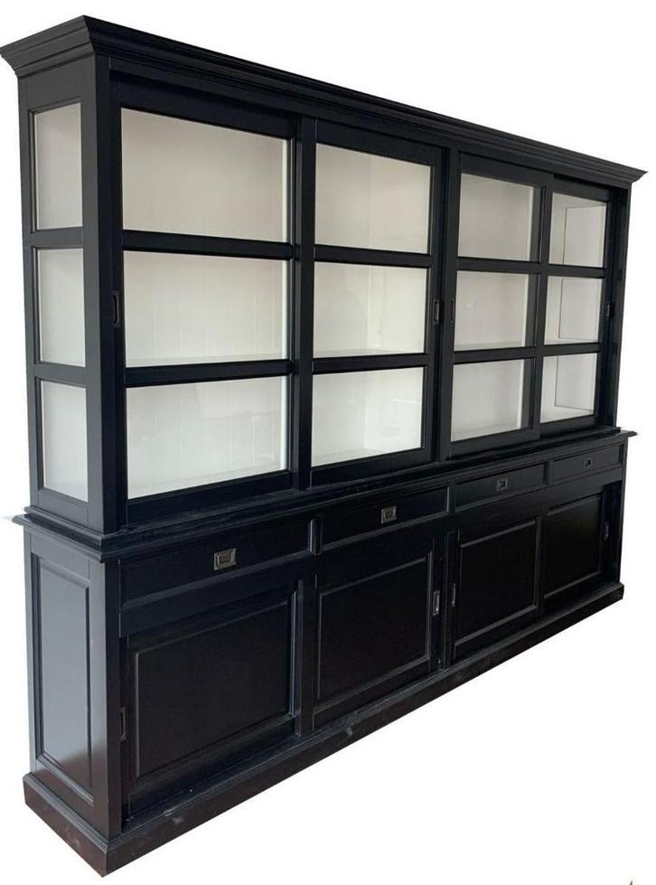 Buffetkast zwart Woensdrecht 300cm, Huis en Inrichting, Kasten | Buffetkasten, Ophalen of Verzenden