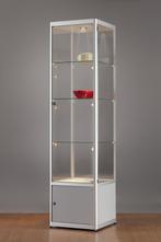 *TIP*  Luxe vitrinekast aluminium 50 cm met onderkast en, Ophalen of Verzenden, Nieuw in verpakking