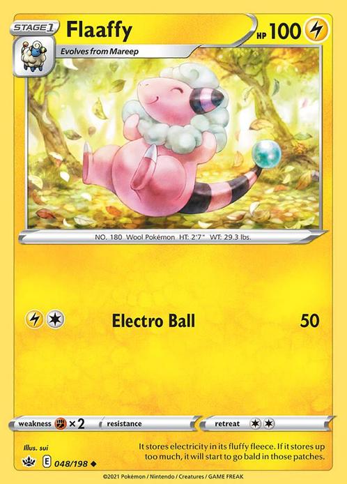 Flaaffy 048/198 Chilling Reign, Hobby en Vrije tijd, Verzamelkaartspellen | Pokémon, Losse kaart, Nieuw, Foil, Ophalen of Verzenden