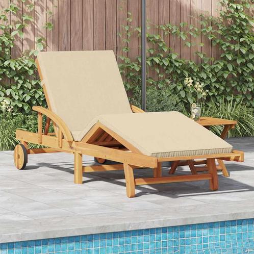 vidaXL Ligstoel 2 pcs Beige 40 x 40 x 40cm Massief, Tuin en Terras, Ligbedden, Nieuw, Verzenden