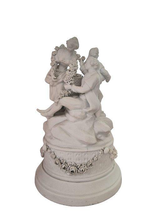 Figuur - Grupo de porcelana Biscuit - Porselein, Antiek en Kunst, Antiek | Glas en Kristal