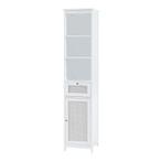 [en.casa] Badkamerkast Karlsøy kolomkast 161x35x32 cm wit, Huis en Inrichting, Verzenden, Nieuw
