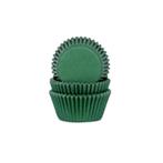 Cupcake Cups HoM MINI Donker Groen 35x23mm. 60st., Nieuw, Verzenden