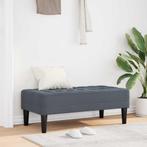 vidaXL Bank 113 cm fluweel donkergrijs, Verzenden, Nieuw, Stof, Minder dan 150 cm