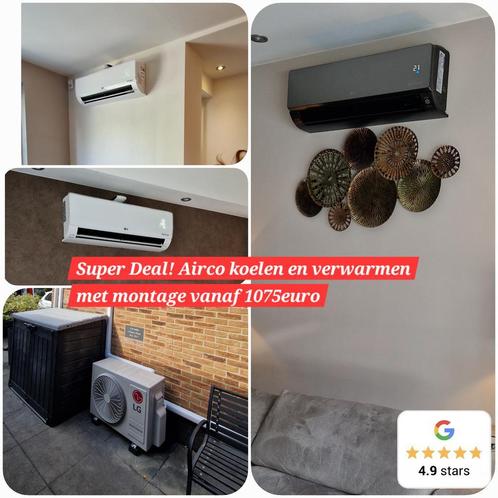 Airco met verwarming/verwarmen/warmtepomp incl montage, Witgoed en Apparatuur, Airco's, 100 m³ of groter, Koelen en Ontvochtigen