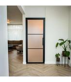 Stalen Binnendeur - 3 Vlaks - Mat glas, Doe-het-zelf en Verbouw, Deuren en Horren, Minder dan 80 cm, Binnendeur, Nieuw, Metaal