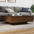 vidaXL Salontafel 100x100x31 cm bewerkt hout bruin, Verzenden, Nieuw, Minder dan 50 cm, Overige houtsoorten