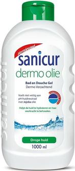 SANICUR DERMO OLIE BAD EN DOUCHE GEL FLACON 1000 ML, Verzenden, Nieuw