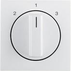 Berker Afdekking 3 standen schakelaar (ventilator) Polarwit, Doe-het-zelf en Verbouw, Elektra en Kabels, Ophalen of Verzenden