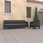 vidaXL 2-delige Loungeset met kussens PP rattan, Verzenden, Nieuw, Loungeset