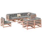 vidaXL 9-delige Loungeset met kussens massief douglas, Tuin en Terras, Tuinsets en Loungesets, Verzenden, Nieuw, Loungeset