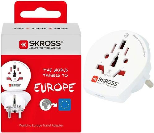 Skross Travel Adapter-Europe (Diversen) NIEUW, Doe-het-zelf en Verbouw, Elektra en Kabels, Nieuw, Ophalen of Verzenden
