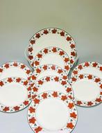 Raynaud, Limoges France- Desert service - Red ivy decoration