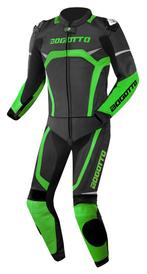 Bogotto Misano Black Green 2PC Leather Motorcycle Suit, Motoren, Nieuw met kaartje, Bogotto, Heren, Combipak