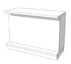 Super high glossy toonbank wit met planken 135 cm C-PEC-005, Zakelijke goederen, Kantoor en Winkelinrichting | Winkel en Inventaris