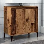vidaXL Wastafelkast 58x33x60 cm bewerkt hout oud houtkleurig, Verzenden, Nieuw