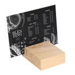 BLOC Cardd - Menukaarthouder Essenhout 105x130x40 mm, Zakelijke goederen, Horeca | Meubilair en Inrichting, Nieuw in verpakking