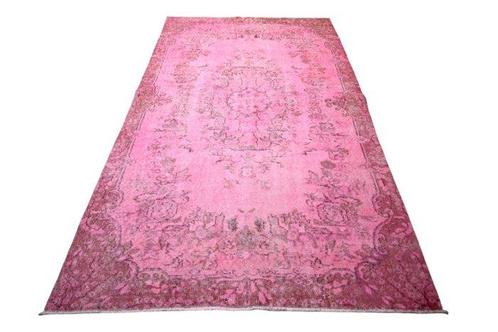 Handgemaakte roze vintage - Vloerkleed - 217 cm - 116 cm -, Huis en Inrichting, Stoffering | Tapijten en Kleden