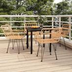 vidaXL 5-delige Tuinset poly rattan, 4 zitplaatsen, Nieuw, Tuinset, Verzenden