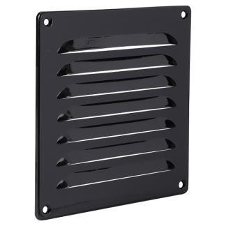 Schoepenrooster | Starx | 16 x 16 cm (Aluminium, Zwart), Doe-het-zelf en Verbouw, Ventilatie en Afzuiging, Nieuw, Verzenden