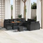 vidaXL 13-delige Tuinbankenset met kussens poly rattan, Verzenden, Nieuw, Rotan