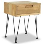 vidaXL Nachtkastje 40x30x50 cm massief teakhout, Minder dan 45 cm, Verzenden, Nieuw, Minder dan 55 cm