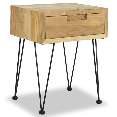 vidaXL Nachtkastje 40x30x50 cm massief teakhout, Huis en Inrichting, Slaapkamer | Nachtkastjes, Nieuw, Minder dan 45 cm, Hout