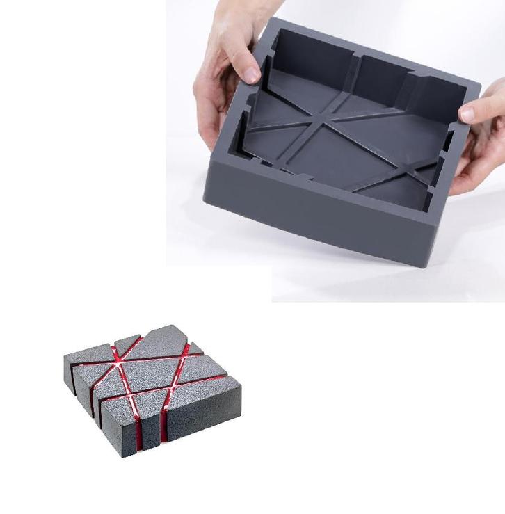 Siliconen Vorm Block 20x20x5cm (Dinara Kasko), Hobby en Vrije tijd, Taarten en Cupcakes maken, Nieuw, Verzenden