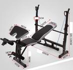 Fitness halterbank combinatie set - 60 kg schijven - 165..., Sport en Fitness, Fitnessmaterialen, Ophalen of Verzenden, Nieuw