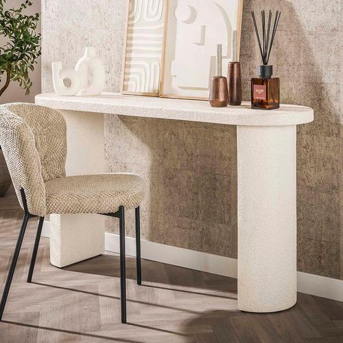 *WOONWINKEL* Ovale Sidetable Wit Marmer, Huis en Inrichting, Tafels | Sidetables, Nieuw, Verzenden