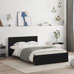 vidaXL Bedframe met hoofdeinde zwart 135x190 cm, Verzenden, Zwart, 190 cm of minder, Overige maten