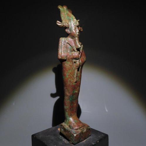 Oud-Egyptisch Brons Osiris God. Late Periode, 664 - 332, Verzamelen, Mineralen en Fossielen