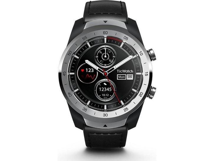 TicWatch Pro - Smartwatch - 45 mm - Wear OS - Zwart, Huis en Inrichting, Woonaccessoires | Overige, Zo goed als nieuw, Verzenden