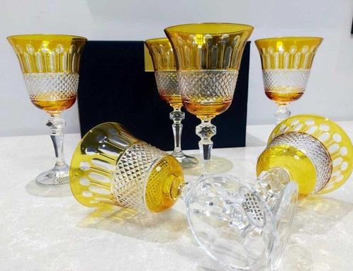 Bokaal (6) - bohem - Kristal, Antiek en Kunst, Antiek | Meubels | Tafels