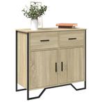 vidaXL Dressoir 79.5x35,5x74,5 cm bewerkt hout sonoma, Huis en Inrichting, Kasten | Dressoirs, Verzenden, Nieuw, 50 tot 100 cm