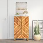 vidaXL buffetkast 60x33,5x100 cm massief mangohout bruin en, Verzenden, 100 tot 150 cm, Nieuw, 50 tot 100 cm