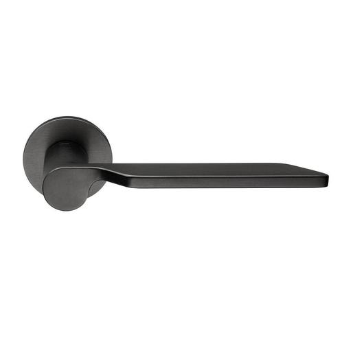 Deurkruk Levante op rond rozet - PVD gun metal, Doe-het-zelf en Verbouw, Hang- en Sluitwerk, Nieuw, Verzenden