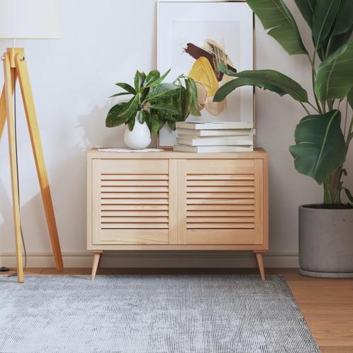 vidaXL Kastdeuren met lamellen 2 st 39,5x39,4 cm massief, Huis en Inrichting, Kasten | Overige, Nieuw, Verzenden