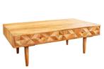 Massief houten salontafel ALPINE 105 cm natuurlijke, Huis en Inrichting, Tafels | Salontafels, Nieuw, Ophalen of Verzenden