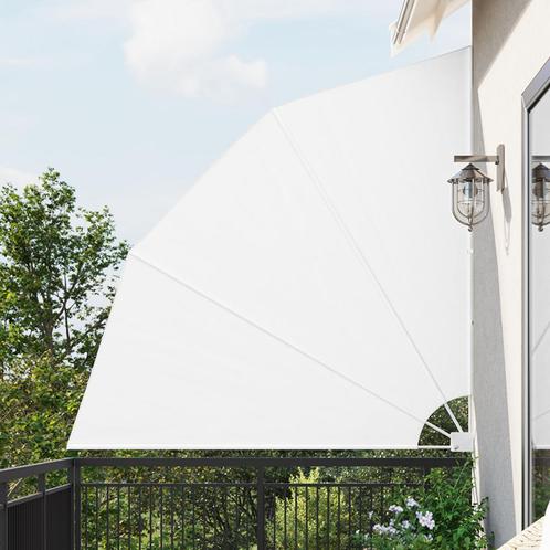 vidaXL Balkon Privacy Scherm Wit 210 x 210 cm Stof, Tuin en Terras, Zonneschermen, Nieuw, Verzenden