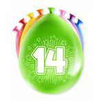 Ballonnen 14 Jaar Meerkleurig 30cm 8st, Verzenden, Nieuw