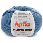 Katia Merino 100% - 58 jeansblauw - Wol Garen, Hobby en Vrije tijd, Breien en Haken, Ophalen of Verzenden, Nieuw