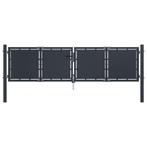 vidaXL Poort 300x100 cm staal antraciet, Tuin en Terras, Verzenden, Nieuw